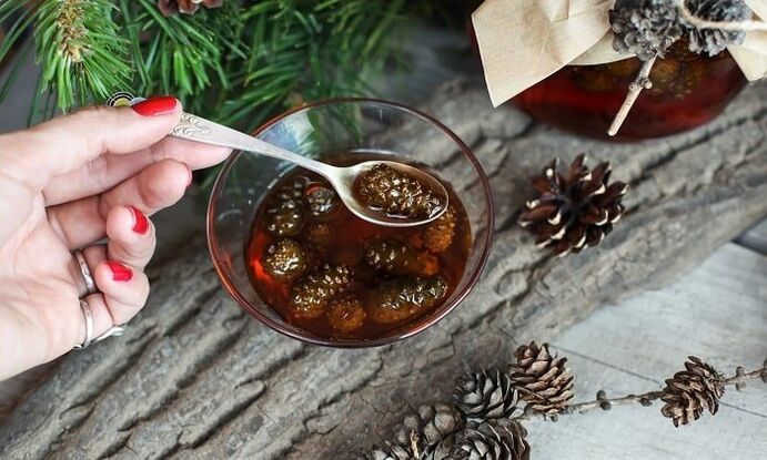 Teinture à base de bourgeons de pin pour le traitement de l'ostéochondrose cervicale à domicile